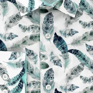 Chemise blanche à motifs plumes - Sweetie