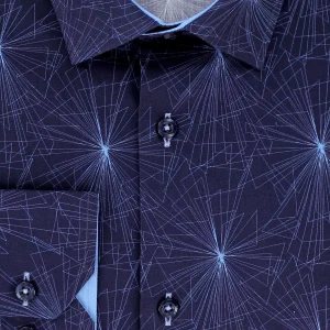 Chemise bleue à motifs - Alya