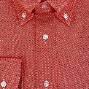 Chemise classique col bouton oxford  rouge