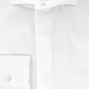 Chemise cintrée col cassé blanche gorge cachée