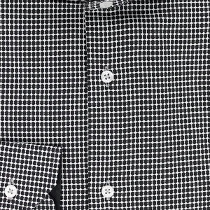 Chemise cintrée blanche à motifs noirs