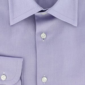 Chemise parme en twill double retors