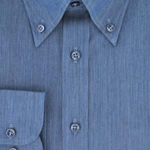 Chemise classique col bouton en denim