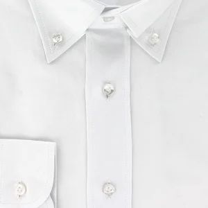 Chemise classique col bouton oxford blanc