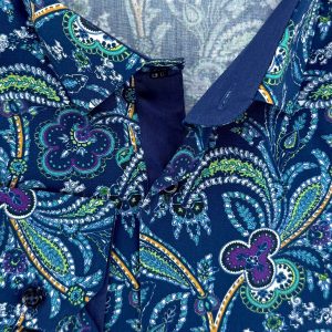 Chemise motifs cachemire bleu  - Aruba