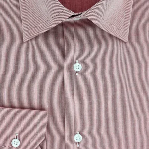 Chemise classique en piqué de coton rouge