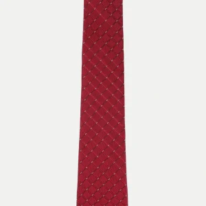 Cravate rouge à motifs