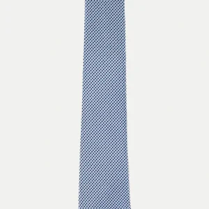 Cravate bleu ciel à motifs bleu marine