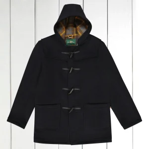 duffle-coat en drap de laine navy double-face