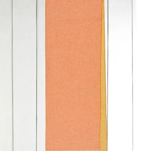 écharpe frangée en cachemire double-face tilleul sur chiné gris