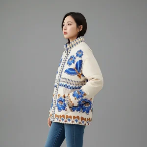 Veste Vintage Épaisse Coréenne Femme