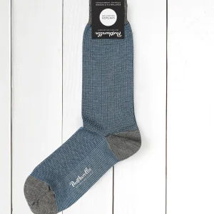 chaussettes pantherella grey pinpoint en fil d'Écosse