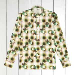 chemise col mao en coton Liberty® pétales