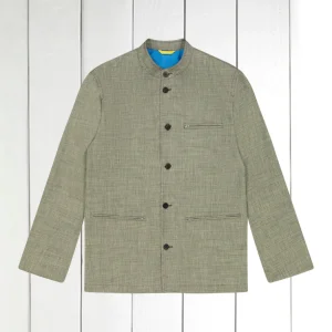 veste megève en toile de laine et lin chiné gris