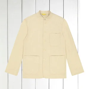 veste tyrol ajustée en serge de laine et cachemire écrue