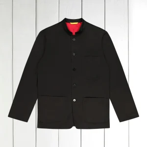 veste tyrol ajustée en serge de coton extensible noire