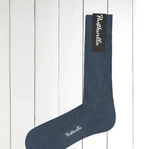 chaussette en laine pantherella bleu pétrole