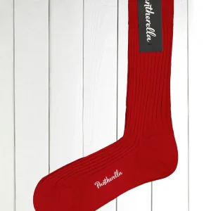 chaussette en laine pantherella rouge