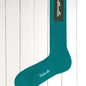 chaussette en laine pantherella turquoise