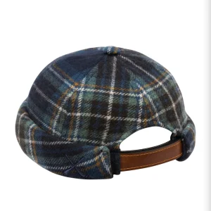 bonnet docker miki de chez Béton Ciré en laine tartan blue
