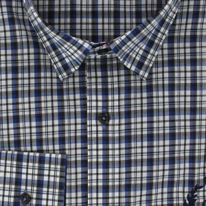 Chemise sport cintrée à carreaux bleu