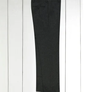 pantalon siza en flanelle de laine anthracite