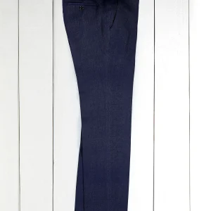 pantalon siza coupe italienne en toile de lin natté marine
