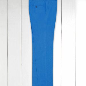 pantalon italien siza en toile pur lin bleu très légère
