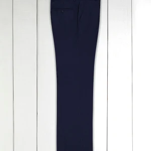 pantalon italien siza en fil-à-fil de laine infroissable navy marl