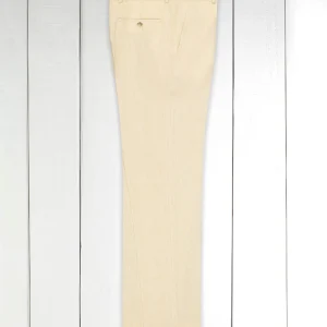 pantalon italien siza en toile pur lin natural très légère