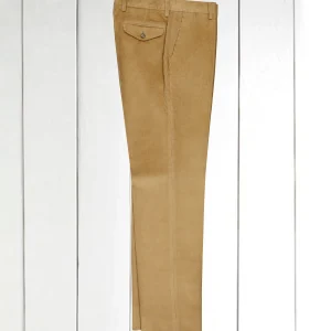 pantalon jules coupe ample en velours de laine sable