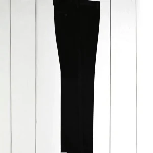 pantalon siza coupe ajustée en velours de laine noir