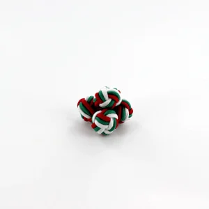 Passementerie verte, rouge et blanche