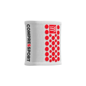 Bandeau de poignets  Compressport  Sweatbands 3D.Dots blanc