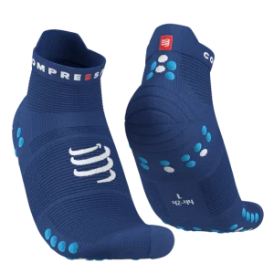 Chaussettes Compressport Pro Racing Socks v4.0 run bleu Sodalite hauteur low