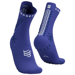 Chaussettes Compressport Pro Racing Socks v4.0 Trail hautes bleu