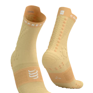 Chaussettes Compressport Pro Racing Socks v4.0 Trail hautes jaune impala