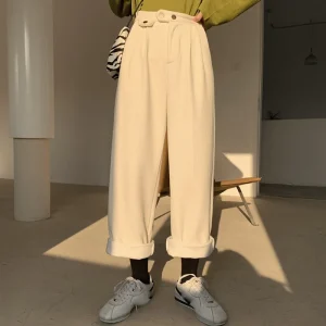 Pantalon Taille Haute Coréen