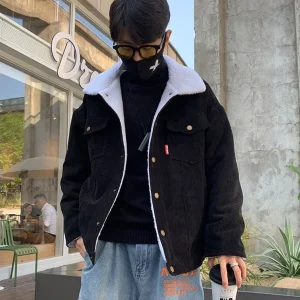 Veste fourrure et velours