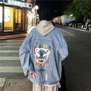 Veste en jeans à capuche