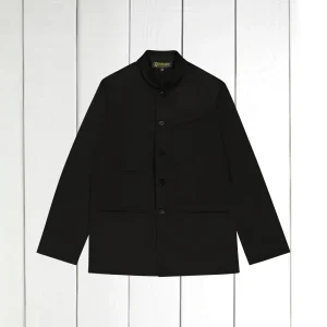 veste architecte en serge de coton extensible noire