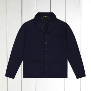 veste Inis Meáin en alpaga mérinos cachemire et soie navy