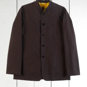 veste tyrol ajustée en coton extensible brun rembrandt