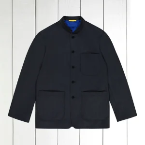 veste tyrol ajustée en cavalry twill dark navy