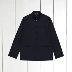 veste architecte en toile de coton déperlante dark navy