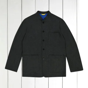 veste tyrol ajustée en flanelle anthracite