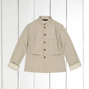 veste naipaul en alpaga et laine double face écru