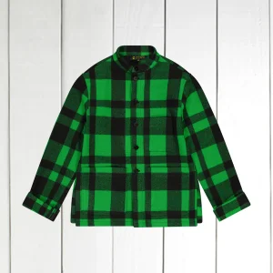 veste naipaul en tweed à carreaux verts