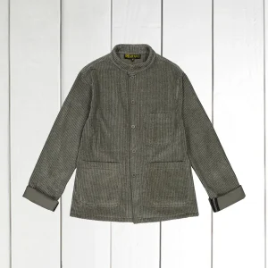 veste naipaul en velours à grosses côtes chevrons gris